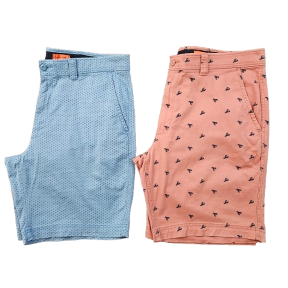 St. John's Bay Comfort Stretch 10" Chino Short Washed Lobster Blue Arrow Size 40 - Picture 1 of 13